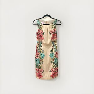 9 & Co. Floral Print Sheath Dress Multi Floral Size 6 City Beach Preppy Garden